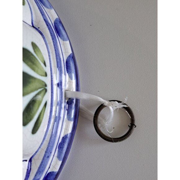 Hand-Painted Italian Ceramic Cheese Dome Floral Ceramiche Bassano Italy 7" Vtg - Picture 5 of 12